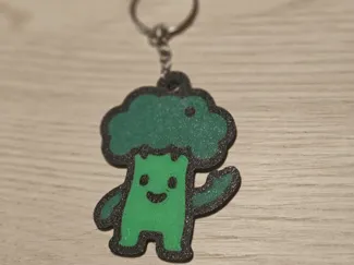 Broccoli Keychain 2d