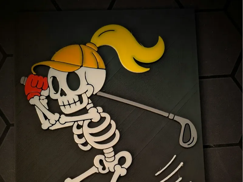 Golfer Girl Skeleton
