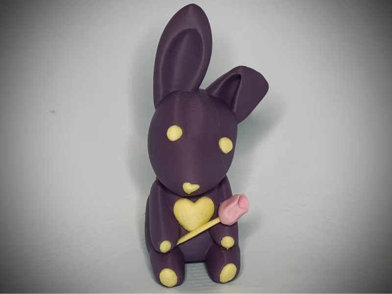 Valentine's Stuffed Bunny with Rose