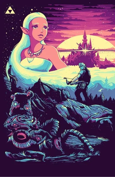 Zelda: Breath of the Wild- Dark Fantasy - Litho 