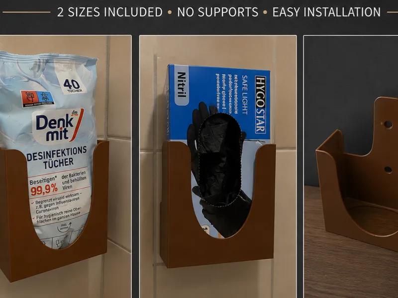 Wall Holder for Wipes & Gloves