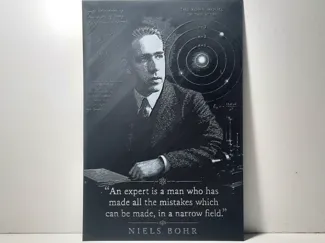 Niels Bohr Portrait Hueforge - 3-Color Grayscale