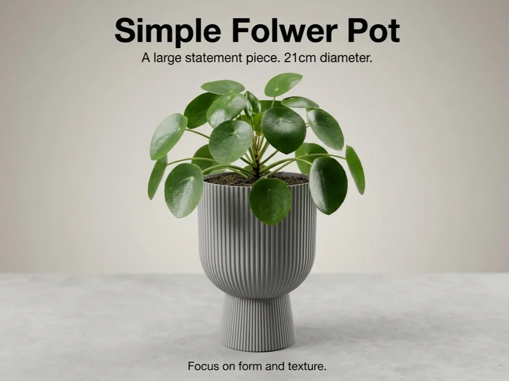 Simple Flower Pot - Free 3D Print Model - MakerWorld