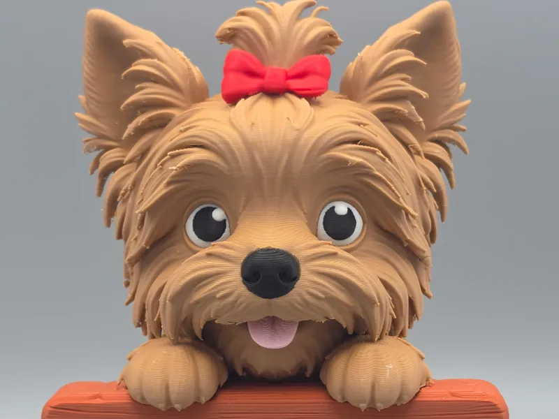 “Is That a Snack?” Yorkie Desk Sculpture