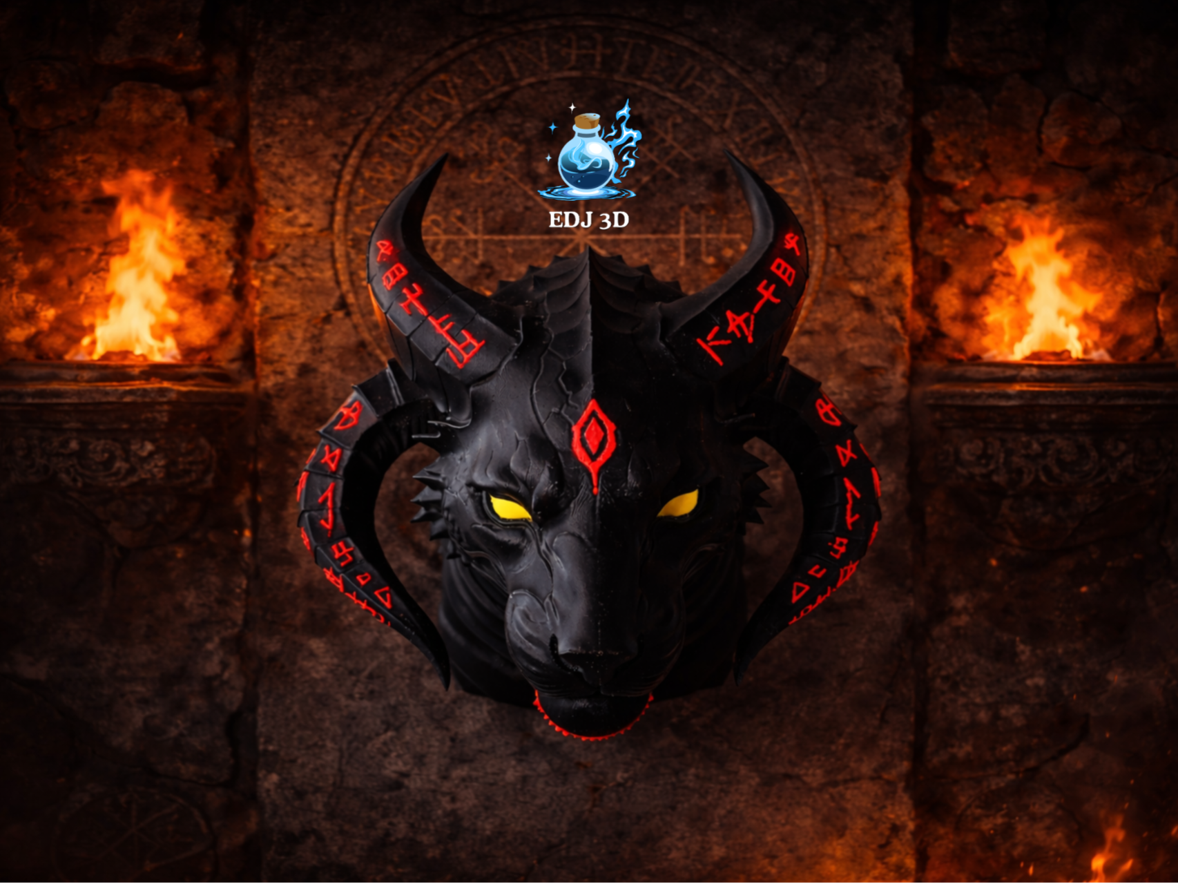 Wall Mounted Hell Cat Trophy Decor