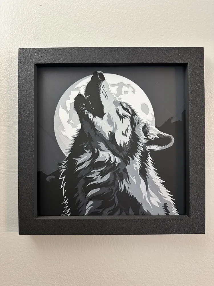 Wolf Moon Hueforge by Hey Ben MakerWorld: Download Free 3D Models