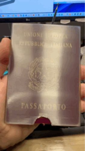 Passport Holder Passport logo embossed at the back