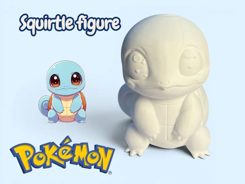 Cute Water Turtle – Chibi Style 3D Print