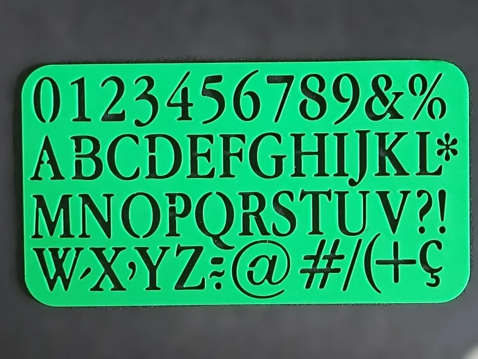letter template template letters numbers symbols - Free 3D Print Model ...