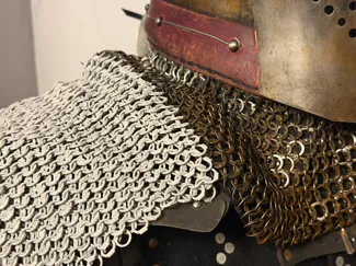 European 4 in 1 rivetted Chainmail Sheet 17 x 17