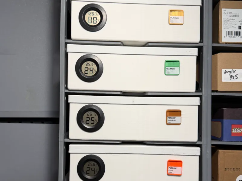 Stackable Filament Dry Box – Shelf-Sized Storage