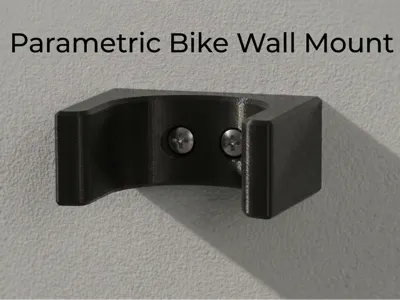 Bike Wall Mount Parametric & Minimalist angled
