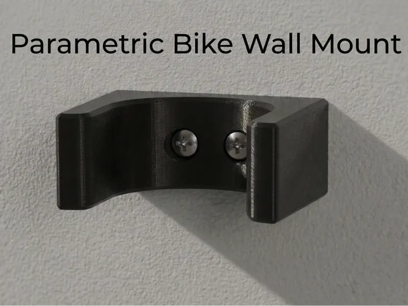 Bike Wall Mount Parametric & Minimalist angled