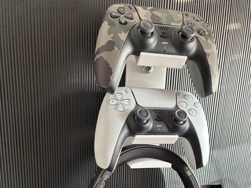 Support manettes PS5 et casque sur fixation VESA