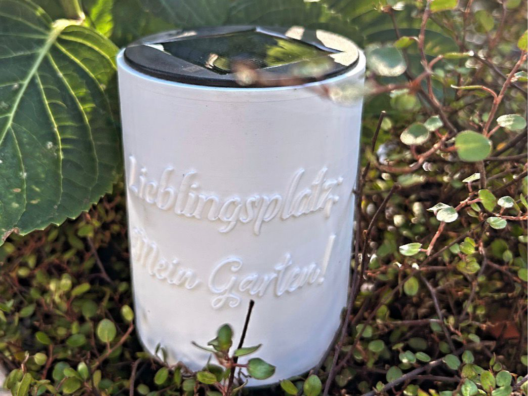 LED Licht mit Motiv Lieblingsplatz mein Garten