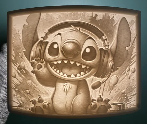 Veilleuse lithophanie Lilo & Stitch