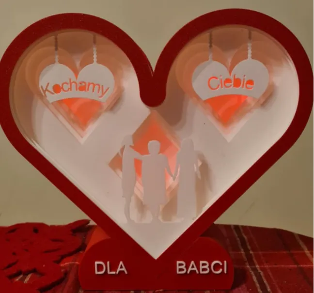 grandmother day heart shadowbox