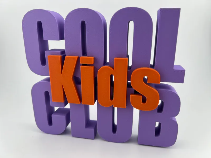 Schriftzug "Cool Kids Club"