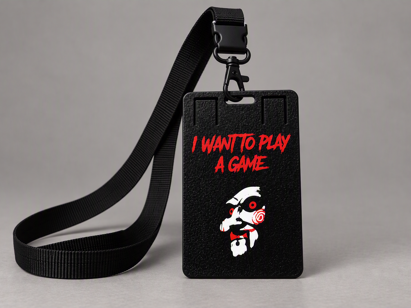 Horror SAW Badge Holder | ID Card Holder 3D model