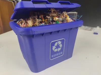 Multi-color printed Bambu poop waste bin