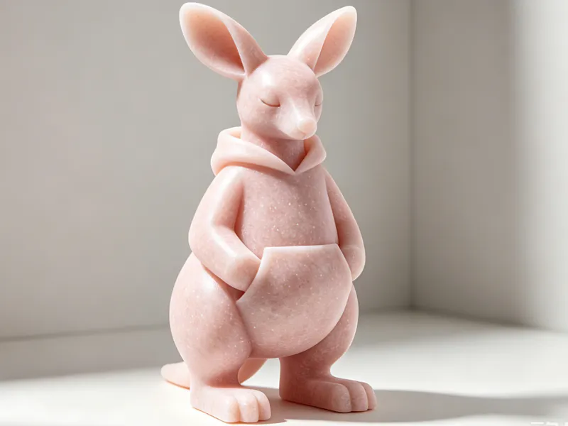 Cozy Hoodie Kangaroo | Cute Minimalist Desk Toy