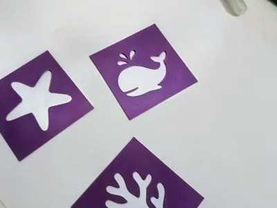 Marine Stencil Icons for Mug Painting decoupage