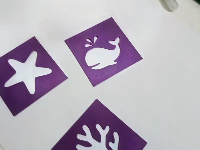 Marine Stencil Icons for Mug Painting decoupage