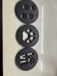 Lot de 3 pochoirs à café thème pattes de chien — photo 2