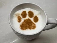 Lot de 3 pochoirs à café thème pattes de chien — photo 1