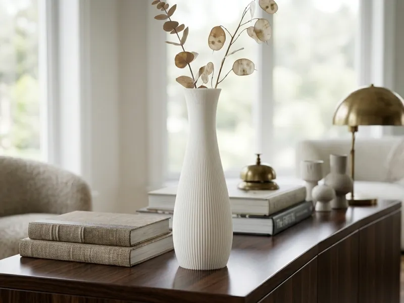 Hohe, moderne skandi/ japandi Vase "Nødlys"