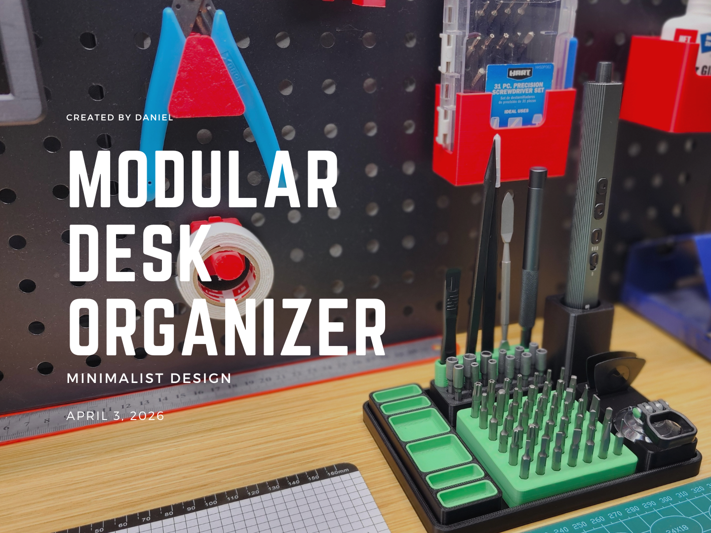Miniatura 2 do modelo 3D MODULAR DESK ORGANIZER