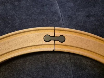 Toy railway connector for train