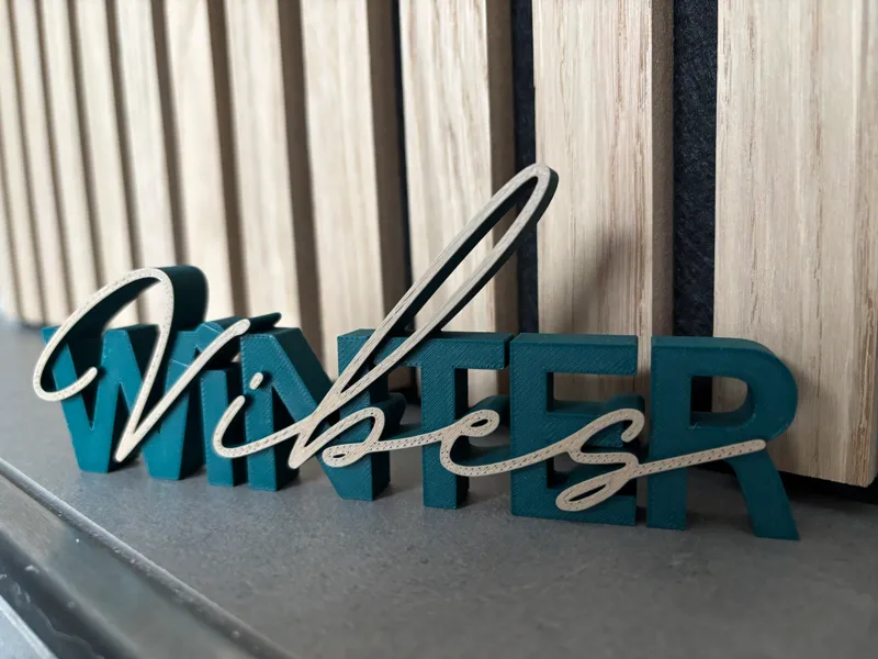 Winter Vibes Schriftzug modern Deko