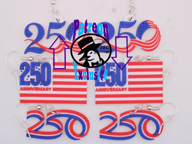 USA 250 Anniversary Earring