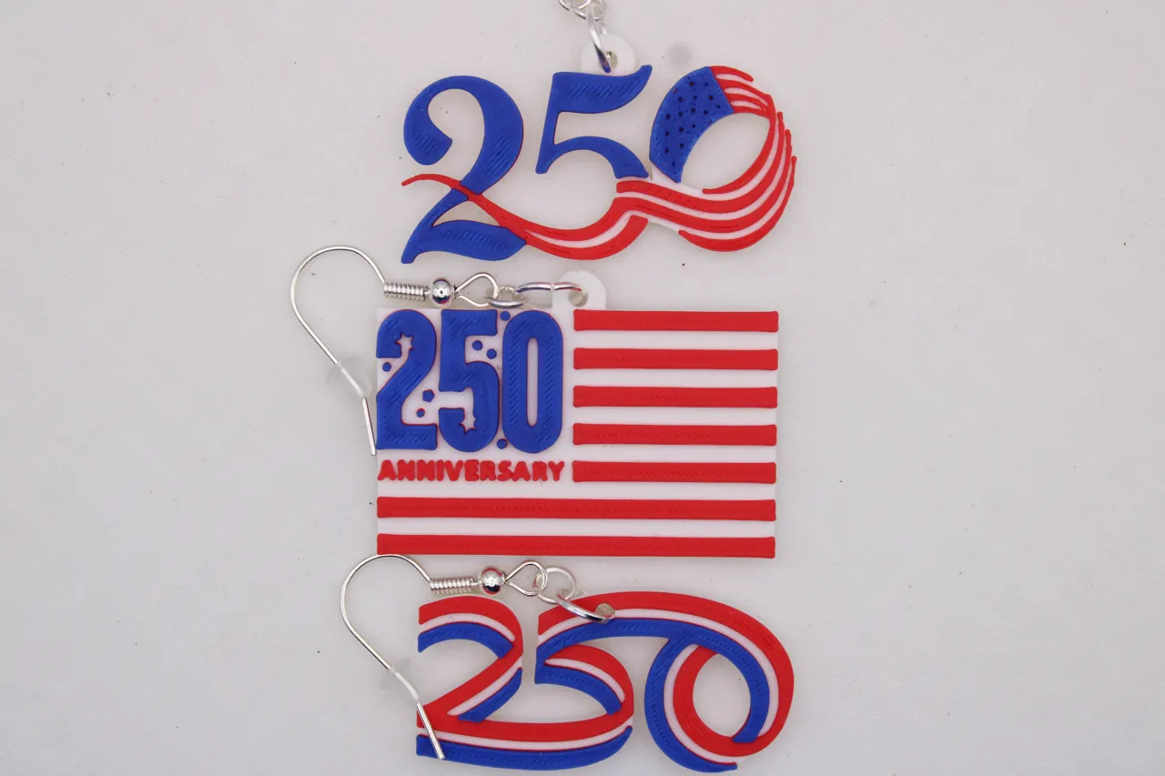 USA 250 Anniversary Earring view 2