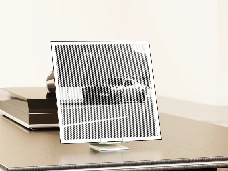 Dodge Challenger Wall Art with Desktop Holder