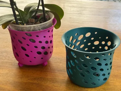 Improved orchid or plant pot - Customizable