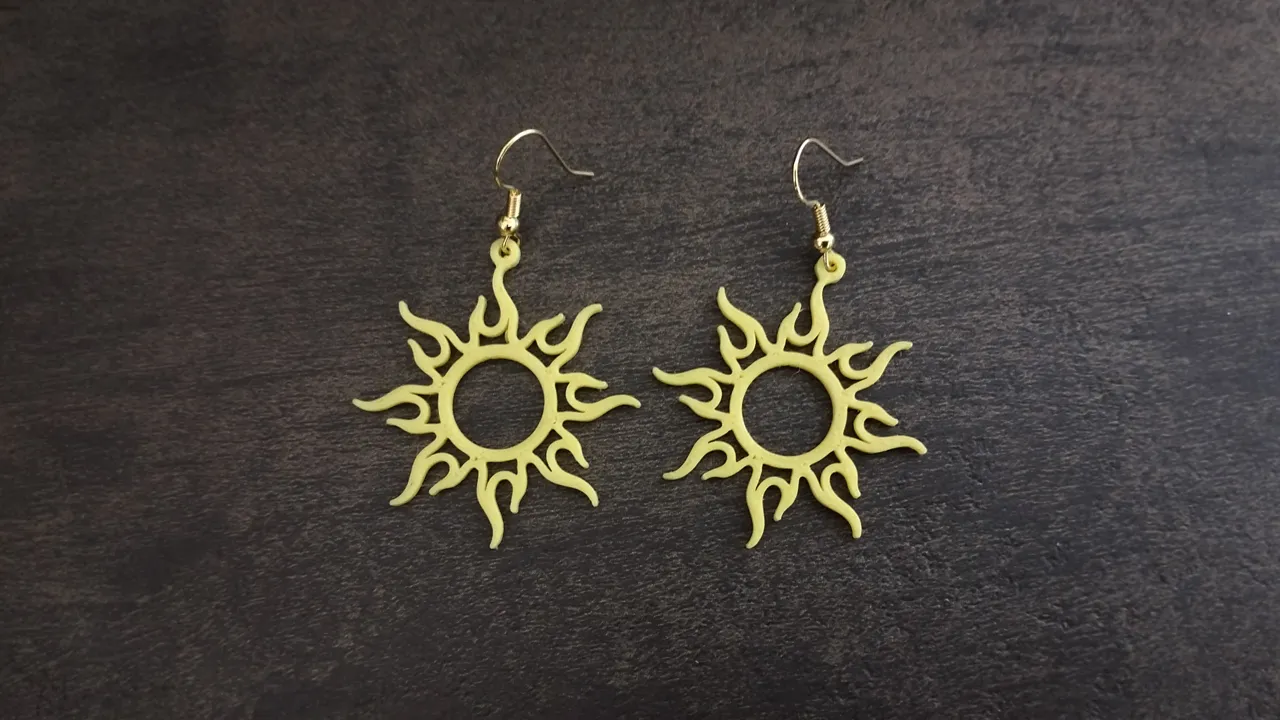 Sun earrings view 2