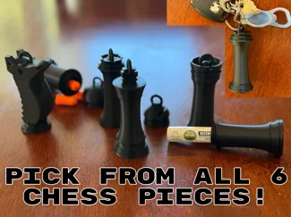 EDC Chess Piece Keychain Containers