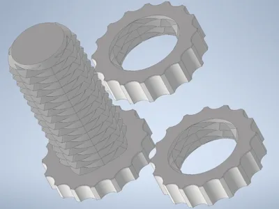 Bi-directional Bolt and nuts