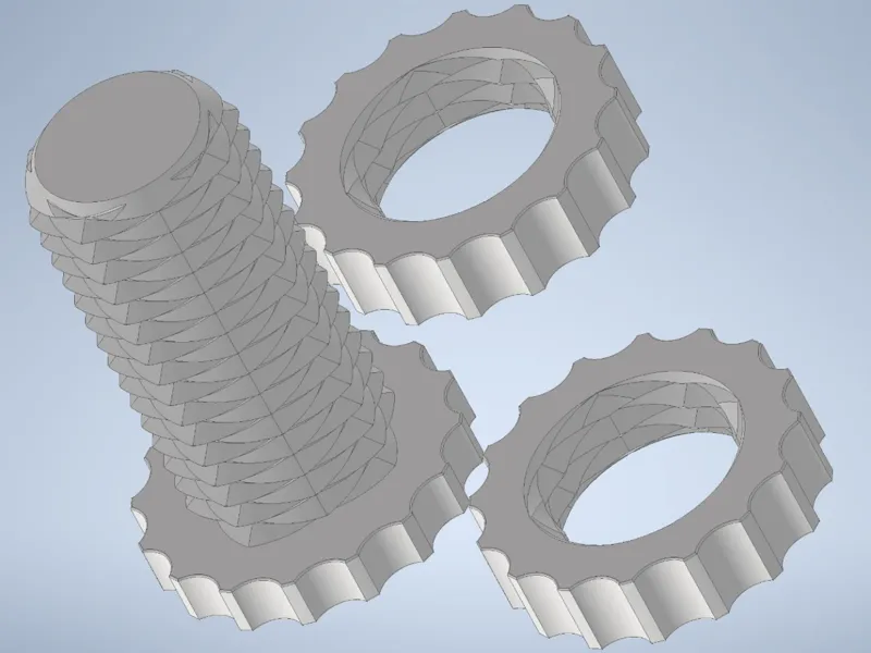 Bi-directional Bolt and nuts