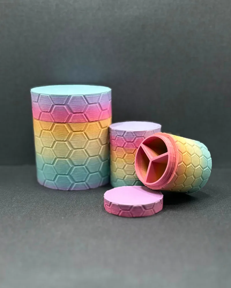 Small Hex Stash Jar By PiNK 3DP MakerWorld Download Free 3D Models Small hex stash jar by pink 3dp makerworld download free 3d models