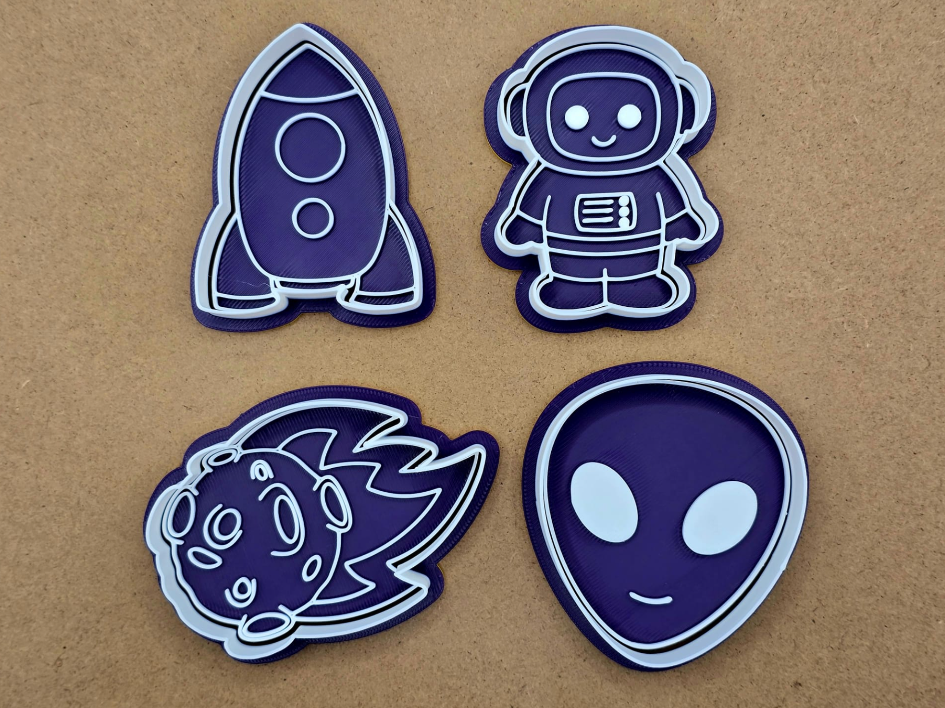 Rocket Alien Astronaut Meteor Cookie Cutter Set