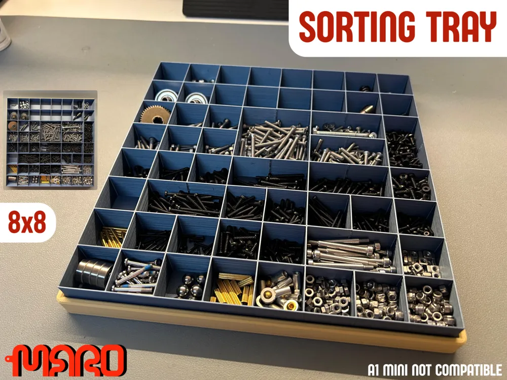 Miniatura 2 do modelo 3D SORTING TRAY - PERSONALIZABLE