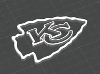 Logo NFL Kansas City Chiefs imprimé en 3D — photo 1