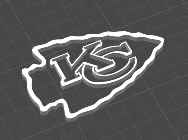 Logo NFL Kansas City Chiefs imprimé en 3D