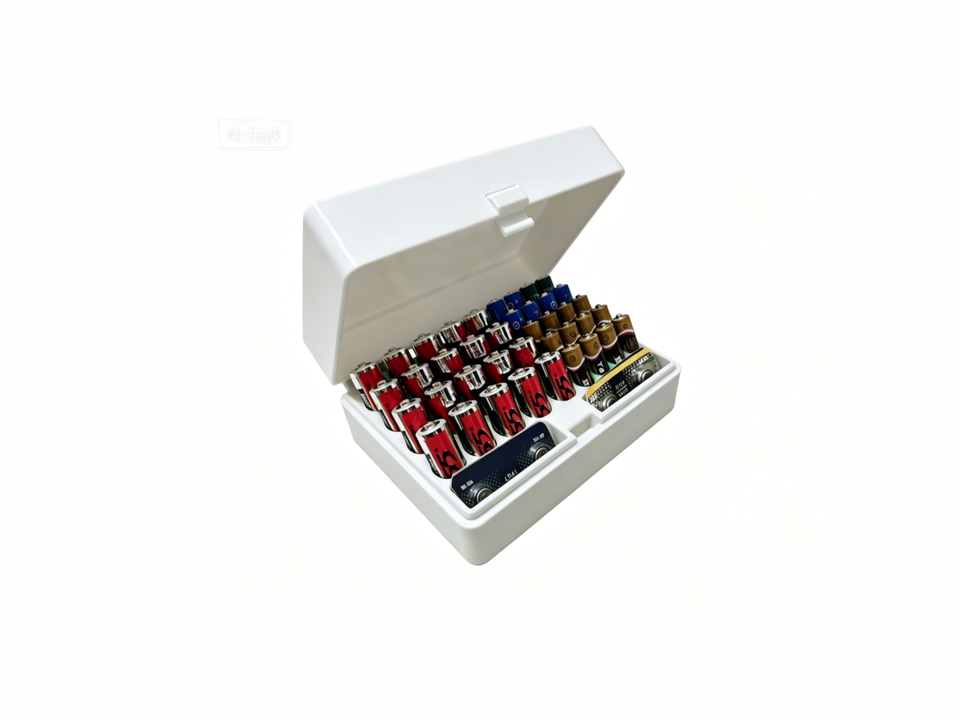 Miniatura 2 do modelo 3D 电池收纳盒(Battery storage box)