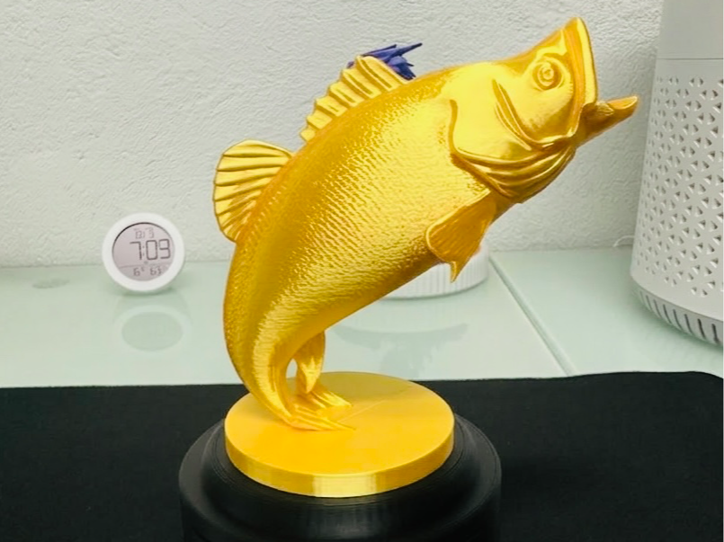 Black Bass Fishing Trophy | 100% Scalable
