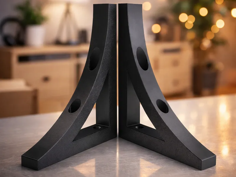 Functional Heavy-Duty Curved Shelf Bracket 