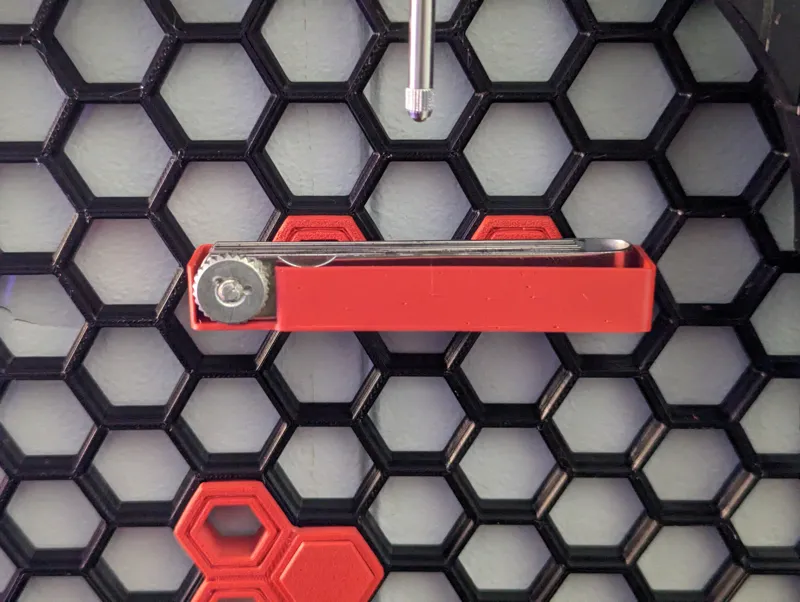 Feeler Gauge Holder for Honeycomb Wall Storage System